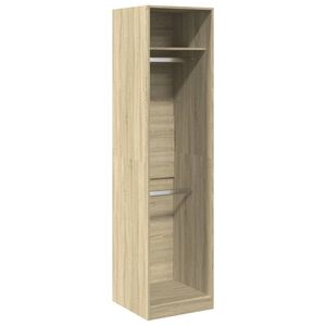 vidaXL t&ouml;lgy sz&iacute;nű szerelt fa ruh&aacute;sszekr&eacute;ny 50 x 50 x 200 cm
