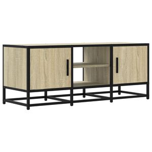 vidaXL sonoma t&ouml;lgy sz&iacute;nű szerelt fa &eacute;s f&eacute;m TV-szekr&eacute;ny 100x35x41 cm
