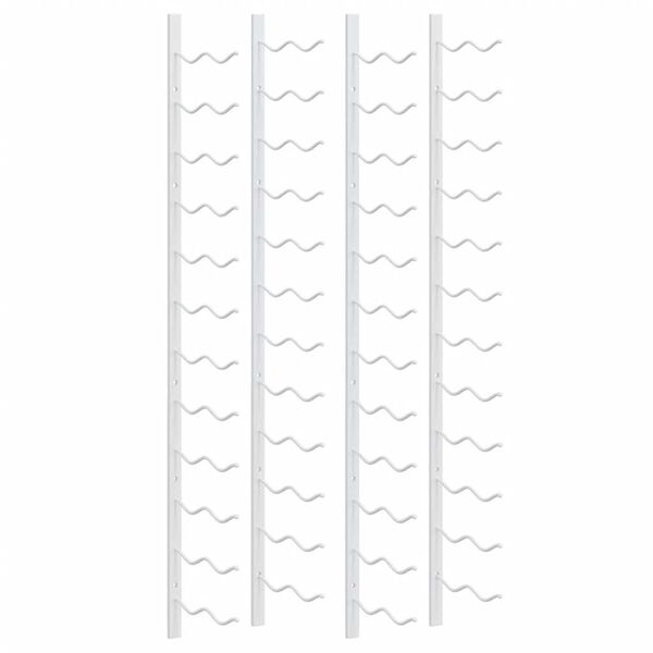 vidaXL 2 db feh&eacute;r vas falra szerelhető bortart&oacute; &aacute;llv&aacute;ny 24 palacknak