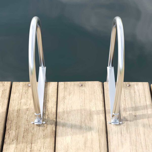 vidaXL 4 l&eacute;pcsős st&eacute;g l&eacute;tra Ez&uuml;st 45 &times;11,5 &times;162 cm Alum&iacute;nium