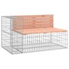 vidaXL t&ouml;m&ouml;r dugl&aacute;szfenyő gabion kerti pad 122 x 71 x 65,5 cm