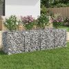vidaXL Gabion emelt &aacute;gy Ez&uuml;st 200 x 50 x 60 cm Horganyzott ac&eacute;l