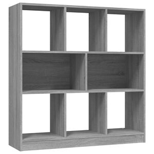 vidaXL sz&uuml;rke sonoma sz&iacute;nű szerelt fa k&ouml;nyvszekr&eacute;ny 97,5x29,5x100 cm