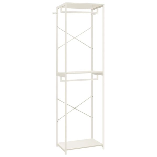 vidaXL feh&eacute;r f&eacute;m &eacute;s forg&aacute;cslap szekr&eacute;ny 60 x 40 x 213 cm