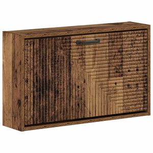 vidaXL Fali Cipőtart&oacute; HAARLEM 71 x 17 x 43 cm Szerelt Fa Antik Fa