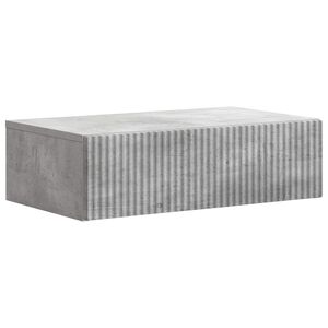 vidaXL Fali oldalt&aacute;bla Betonsz&uuml;rke 59 x 34,5 x 17 cm Szerelt Fa
