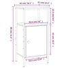 vidaXL 2 db sonoma tölgy színű szerelt fa éjjeliszekrény 41x31x80 cm