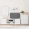vidaXL TV szekr&eacute;ny garnit&uacute;ra Falra szerelhető 4 pcs Feh&eacute;r Faanyag