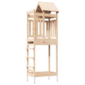 vidaXL J&aacute;t&eacute;k Torny Barna 52,5 x 85 x 238 cm T&ouml;m&ouml;r fenyőfa