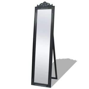 vidaXL fekete barokk st&iacute;lus&uacute; szabadon &aacute;ll&oacute; t&uuml;k&ouml;r 160 x 40 cm