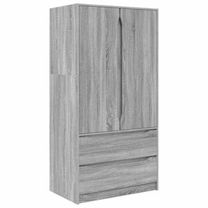 vidaXL Cabinet fi&oacute;kkal Sz&uuml;rke Sonoma 79,5 x 49 x 156 cm M&eacute;rn&ouml;ki fa