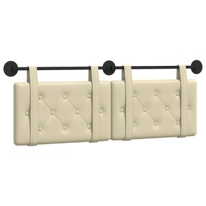 vidaXL Fali Fejt&aacute;mla Falra szerelhető Kr&eacute;m 150 x 55 x 5 cm Műbőr