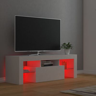 vidaXL fehér TV-szekrény LED-lámpákkal 120 x 35 x 40 cm