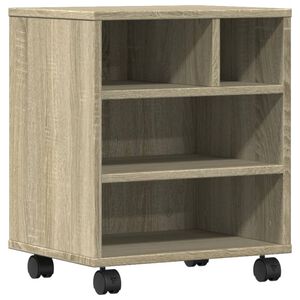 vidaXL sonoma t&ouml;lgy sz&iacute;nű nyomtat&oacute;&aacute;llv&aacute;ny kerekekkel 41 x 32 x 48 cm