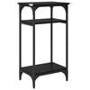 vidaXL Oldal asztal polcokkal Fekete t&ouml;lgy 40 x 30 x 75 cm Faanyag