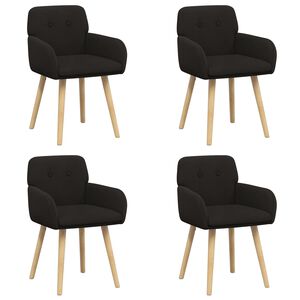 vidaXL &Eacute;tkező Sz&eacute;kek 4 db Boucl&eacute; Fekete 59 x 56,5 x 85 cm
