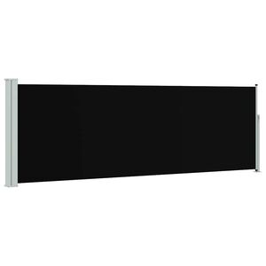 vidaXL fekete beh&uacute;zhat&oacute; oldals&oacute; teraszi napellenző 100 x 314 cm