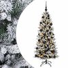 vidaXL Műkar&aacute;csonyfa g&ouml;mbbel 150 cm 150 LED Meleg feh&eacute;r PVC &eacute;s PE