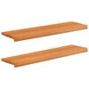 vidaXL Ablakp&aacute;rk&aacute;nyok 2 db Vil&aacute;gos Barna 100 x 30 x 2 cm T&ouml;m&ouml;r b&uuml;kkfa