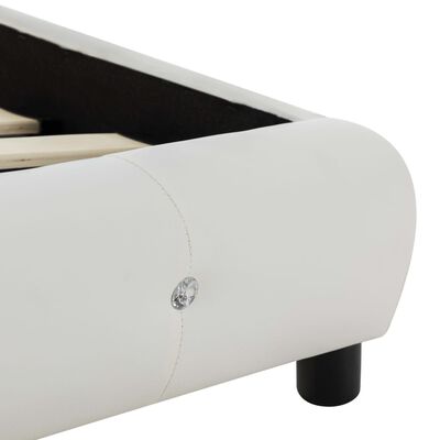vidaXL fehér műbőr ágykeret 90 x 200 cm