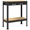 vidaXL Munkapad fi&oacute;kkal Fekete 80 x 40 x 91 cm M&eacute;rn&ouml;ki fa &eacute;s f&eacute;m