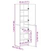 vidaXL sonoma t&ouml;lgy sz&iacute;nű szerelt fa magasszekr&eacute;ny 45 x 42,5 x 185 cm