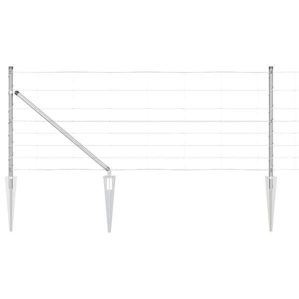 vidaXL Ker&iacute;t&eacute;soszlop Galvaniz&aacute;lt 100 x 0,8 m Ac&eacute;l