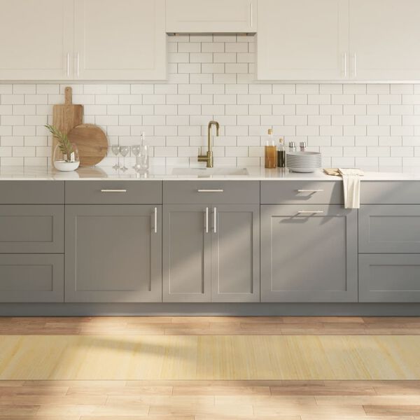 vidaXL n&eacute;gysz&ouml;gletű vil&aacute;gos term&eacute;szetes bambusz szőnyeg 60 x 400 cm