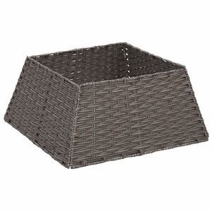 vidaXL Kar&aacute;csonyfakollekci&oacute; N&eacute;gyzet Sz&uuml;rke 50 x 50 x 25 cm polirattan