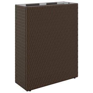 vidaXL Magas Vir&aacute;gtart&oacute; Barna 55 x 22 x 70 cm polirattan