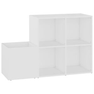 vidaXL feh&eacute;r szerelt fa előszobai cipősszekr&eacute;ny 105 x 35,5 x 70 cm
