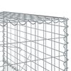 vidaXL horganyzott vas gabion kosár fedéllel 700 x 100 x 150 cm