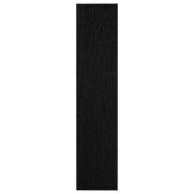 vidaXL fekete tömör fenyőfa könyvszekrény/térelválasztó 100 x 30 x 135,5 cm