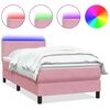 vidaXL r&oacute;zsasz&iacute;n b&aacute;rsony rug&oacute;s &eacute;s LED-es &aacute;gy matraccal 120x220 cm