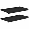 vidaXL Ablakp&aacute;rk&aacute;nyok 2 db Fekete 70 x 40 x 2 cm T&ouml;m&ouml;r b&uuml;kkfa
