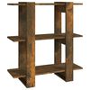 vidaXL füstös tölgy színű térelválasztó könyvszekrény 80x30x87 cm
