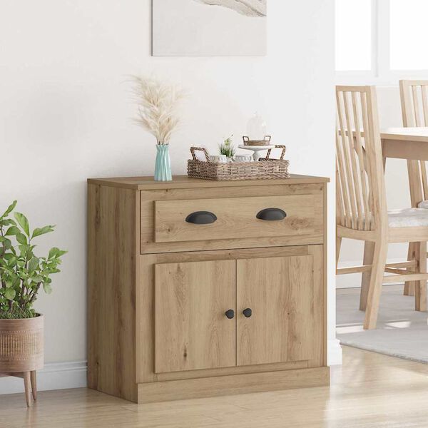 vidaXL Magasfi&uacute; fi&oacute;kkal Artisan t&ouml;lgy 70 x 35,5 x 67,5 cm Faanyag