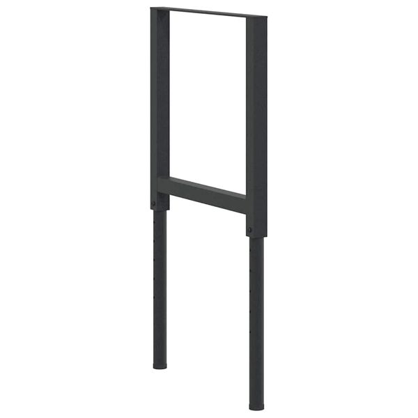 vidaXL 2 db fekete &aacute;ll&iacute;that&oacute; f&eacute;m munkapadv&aacute;z 55 x (69-95,5) cm