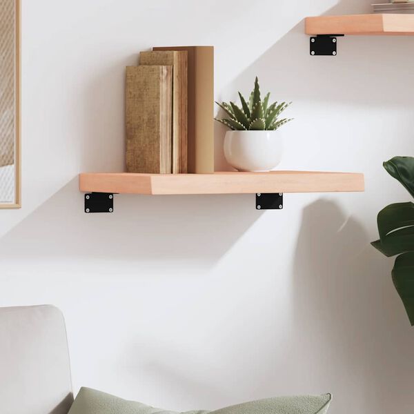 vidaXL kezeletlen t&ouml;m&ouml;r t&ouml;lgyfa fali polc 40x30x(2-4) cm