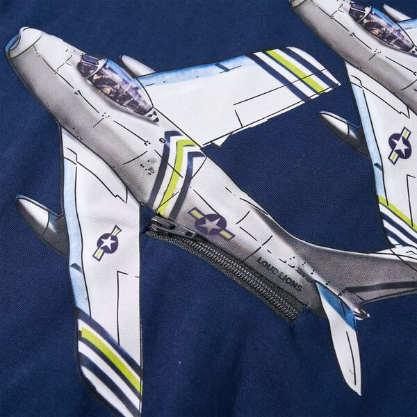 Tengerészkék hosszú ujjú gyerekpóló 92