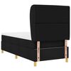 vidaXL Boxspring &aacute;gy matraccal S&ouml;t&eacute;tsz&uuml;rke 90x190 cm Sz&ouml;vet Fekete