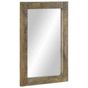 vidaXL f&uuml;rdőszoba t&uuml;k&ouml;r 50x2,5x70 cm t&ouml;m&ouml;rfa mang&oacute; sz&uuml;rke