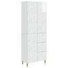 vidaXL Szekr&eacute;ny szett 2 db Magasf&eacute;nyű Feh&eacute;r 66 x 34.5 x 90 cm