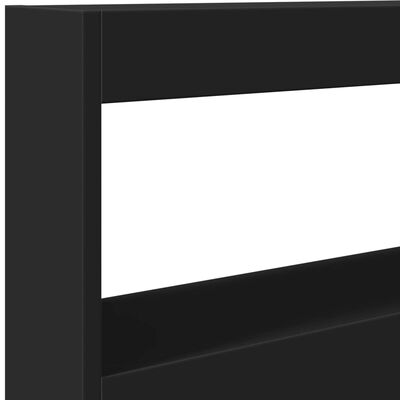 vidaXL fekete áthidalószekrény LED-világítással 100 x 17 x 102 cm