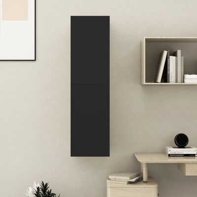 vidaXL fekete forgácslap TV-szekrény 30,5 x 30 x 110 cm