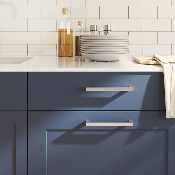 vidaXL 20 db ezüst rozsdamentes acél szekrényfogantyú 160 mm