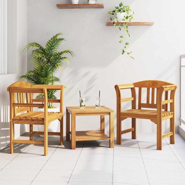 vidaXL pad Term&eacute;szetes Olaj Bevonat 68,5 x 46 x 82,5 cm T&ouml;m&ouml;r Ak&aacute;cfa