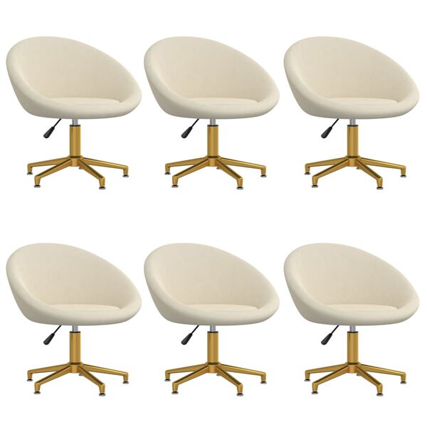 vidaXL 6 db kr&eacute;msz&iacute;nű b&aacute;rsony &eacute;tkezősz&eacute;k