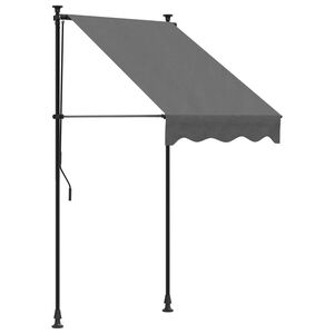 vidaXL antracit sz&ouml;vet &eacute;s ac&eacute;l feltekerhető napellenző 100 x 150 cm