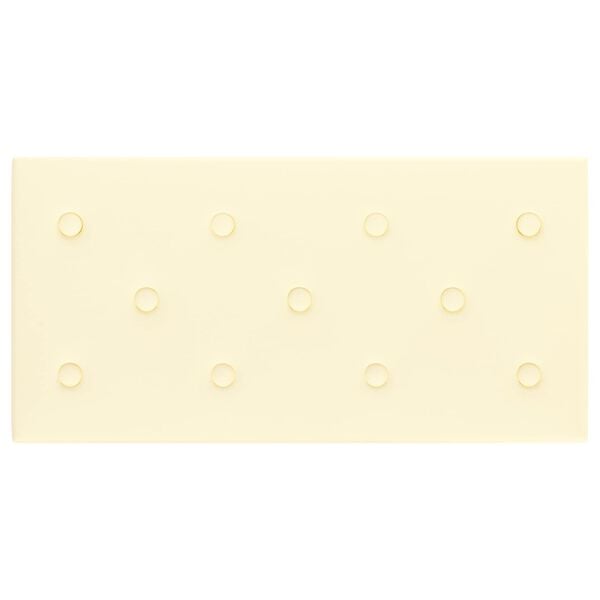 vidaXL Fali Fejt&aacute;mla 12 pcs Kr&eacute;m 60 x 30 cm Műbőr